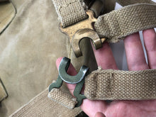 Load image into Gallery viewer, Original British Army WW2 37 Pattern Soldiers Small Pack &amp; L Straps
