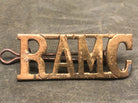 Genuine British Army Brass Shoulder Title - Royal Army Medical Corps - The Militaria Shop