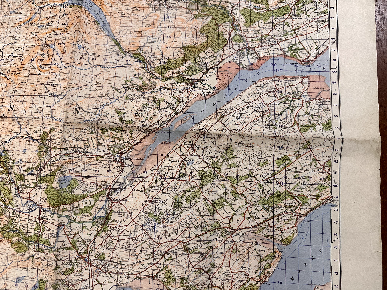 Original WW2 British Army GSGS Map of Scotland - Strathpeffer & Invergordon - The Militaria Shop
