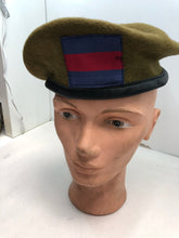 Lade das Bild in den Galerie-Viewer, Genuine British Army Khaki Guards Regimental Beret Hat - Size 57cm
