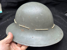 Load image into Gallery viewer, Original WW2 British Civil Defence Civillian Zuckerman Helmet - Size LARGE 1941
