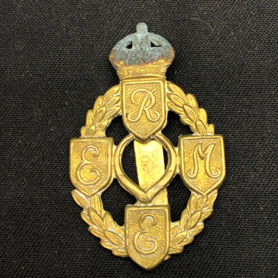 Original British Army Cap Badge - Royal Electrical and Mechanical Engineers - The Militaria Shop