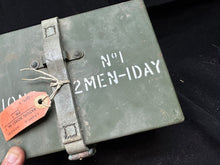 Load image into Gallery viewer, Original British Army &quot;2 MEN - 1 DAY&quot; Vehicle Rations Box - WW2 - New Old Stock
