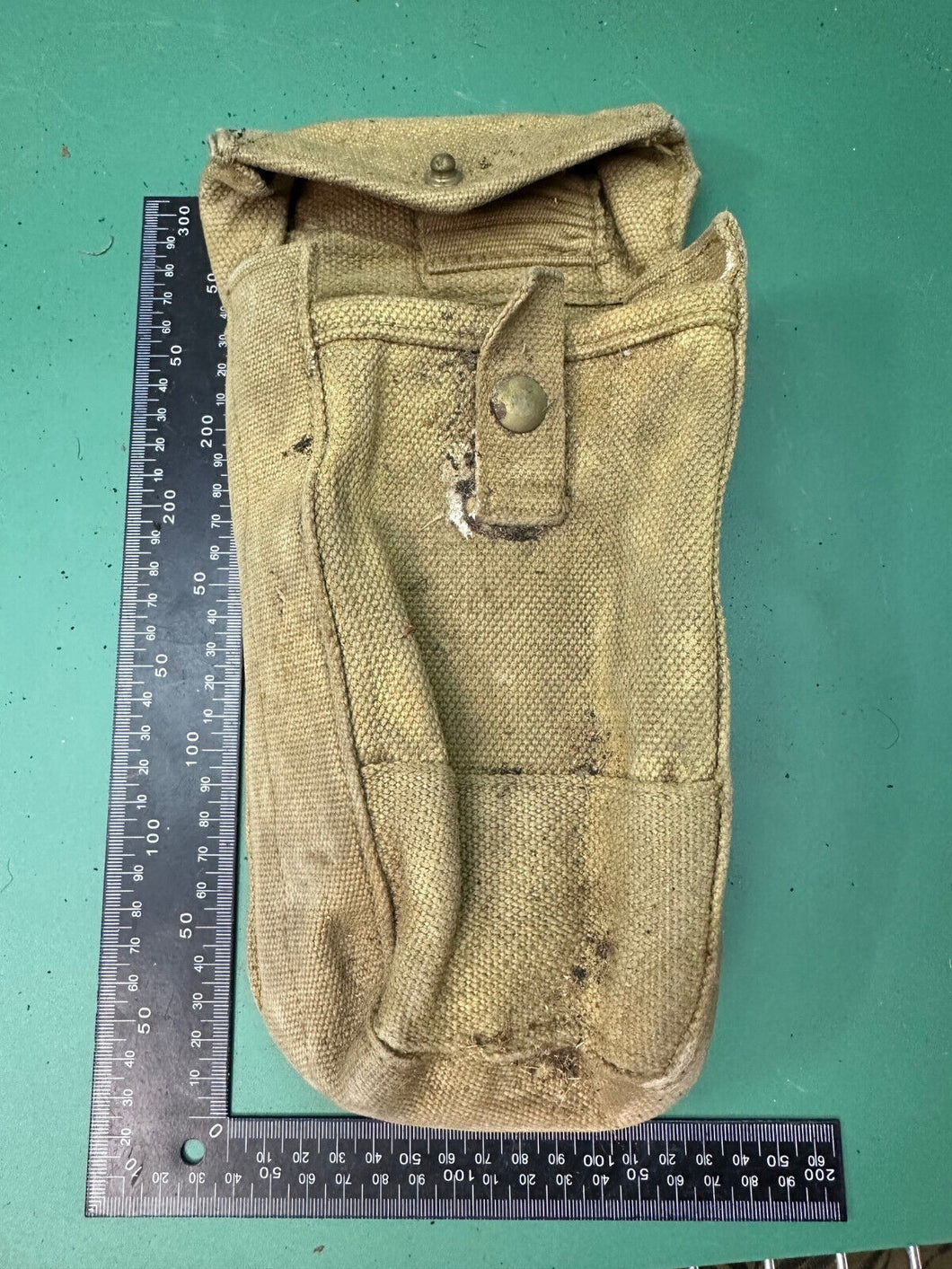 Original WW2 Canadian Army 37 Pattern Bren Pouch - WW2 Dated - Used Condition