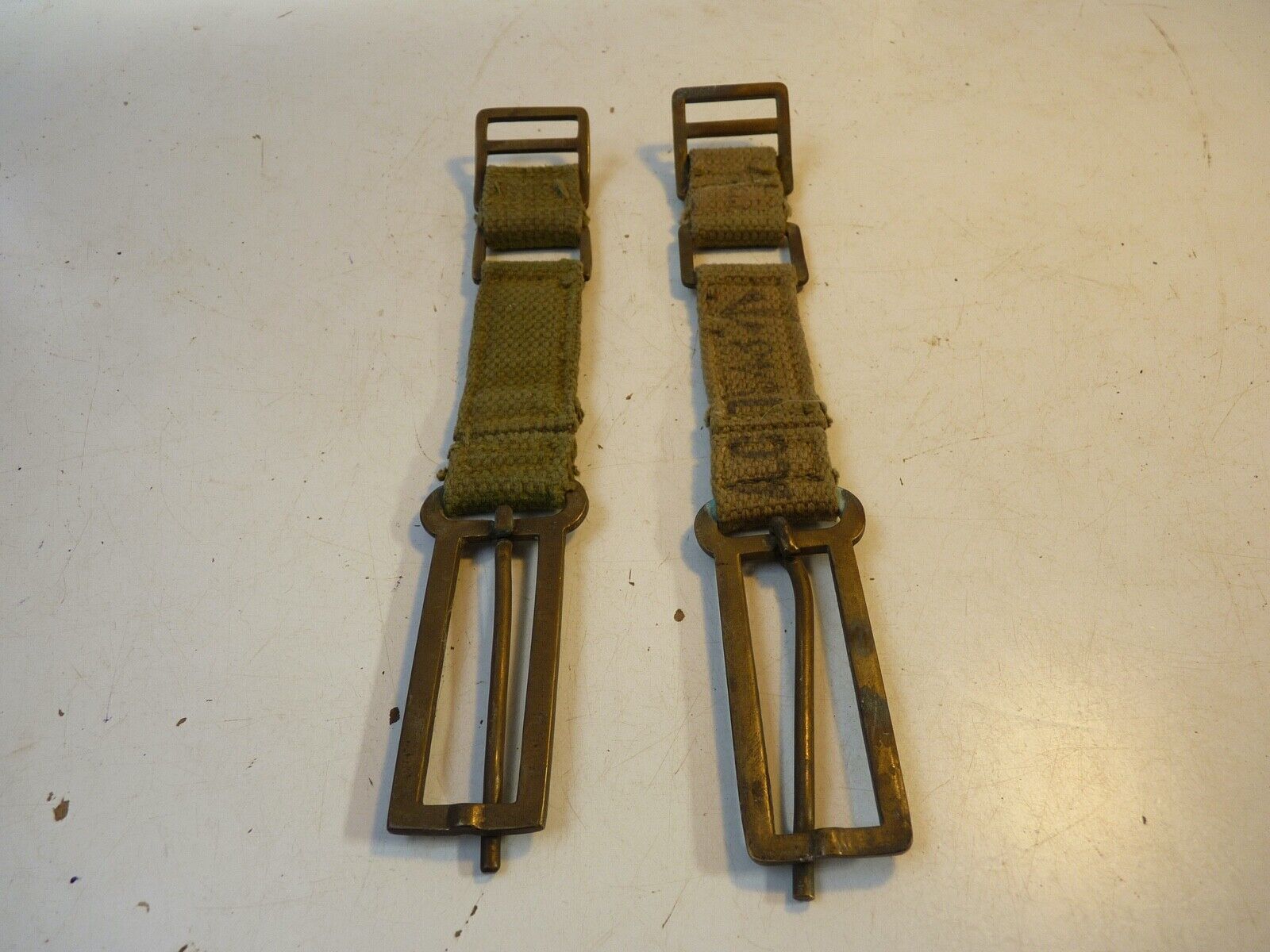 Genuine WW2 British Army 37 Pattern Webbing Brace Adaptors - Your choice of pair - The Militaria Shop
