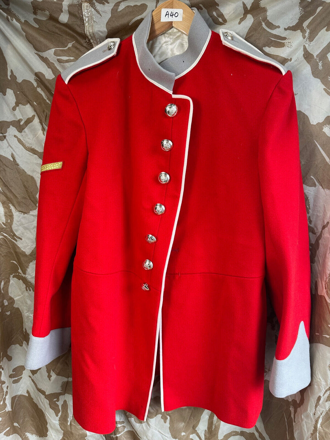 Original British Army Red The Gibraltar Regiment Ceremonial Tunic - 38