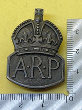 Load image into Gallery viewer, Original WW2 British Home Front Silver Hallmarked ARP Officials Badge
