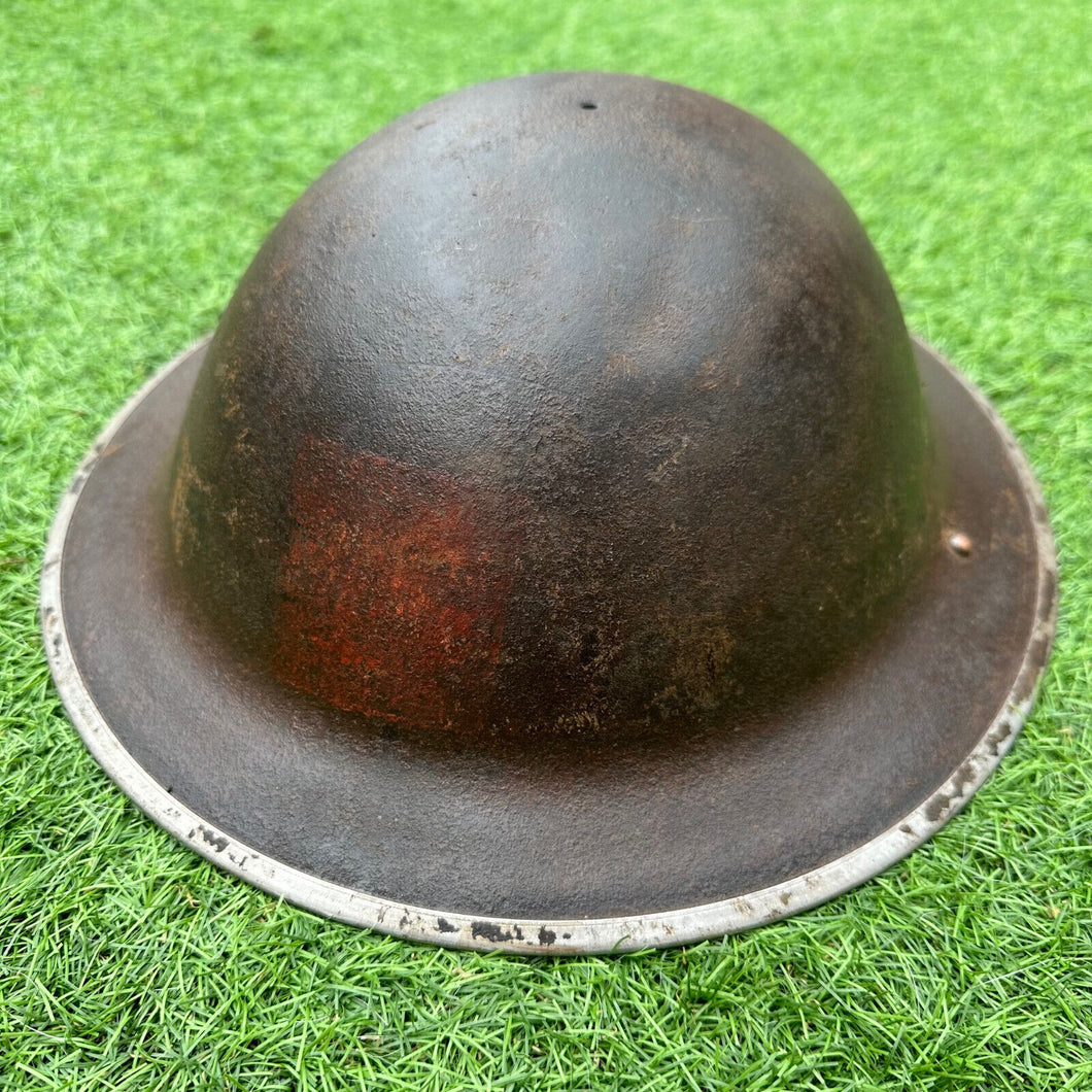 WW2 British Army Mk2 Brodie Helmet - Original Paintwork & Divisional Sign