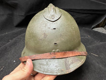 Load image into Gallery viewer, Original WW2 French Army M1926 Adrian Helmet Complete - Rare Large Size
