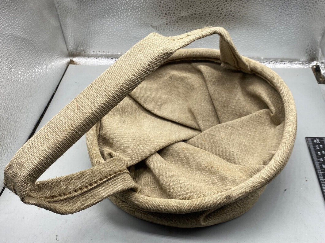 Early WW2 Original French Army Canvas Water Bucket in Excellent Condition