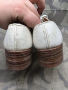 Genuine British Army Women's White Summer Shoes - WW2 Pattern - Size UK 2 L - The Militaria Shop