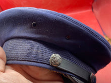 Load image into Gallery viewer, Original US Air Force Blue Peaked Cap with Front Badge - Size 58
