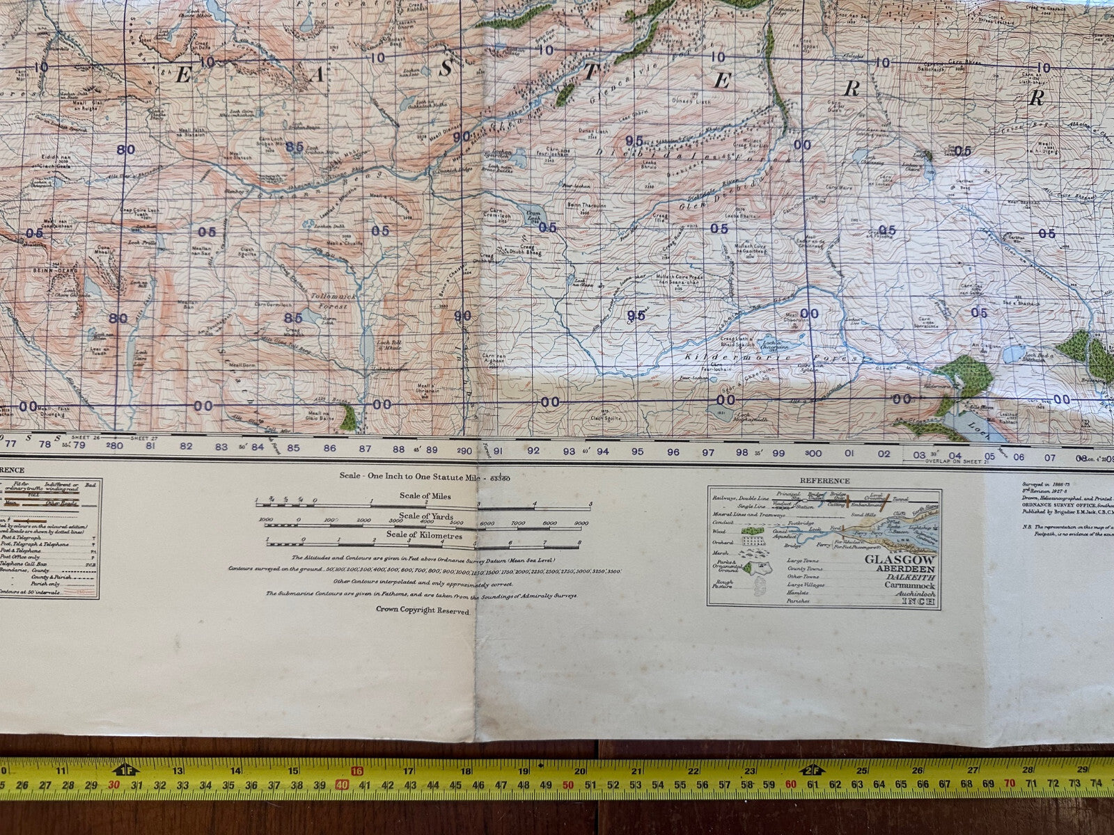 Original WW2 British Army GSGS Map of Scotland - Strath Oykell - The Militaria Shop