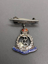 Load image into Gallery viewer, Original WW2 British Army Royal Army Medical Corps Tie/Sweetheart Brooch SILVER
