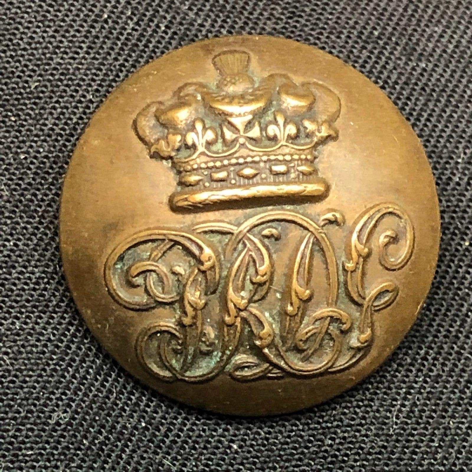 Original Victorian Era British Army Princess Royal Dragoon Guards Uniform Button - The Militaria Shop