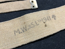 Load image into Gallery viewer, Original WW2 British Army 37 Pattern Khaki L-Straps Webbing - Wartime Dated
