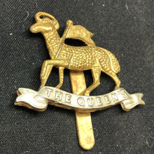 Load image into Gallery viewer, Original WW2 British Army Cap Badge - Queen&#39;s Royal Regiment (West Surrey) - The Militaria Shop
