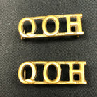 Original WW1/WW2 British Army Queen's Own Hussars Q.O.H Shoulder Title Set - The Militaria Shop