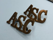 Load image into Gallery viewer, Original WW1 British Army Service Corps (A.S.C.) Shoulder Titles
