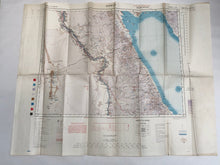 Charger l&#39;image dans la galerie, Original WW2 British Army / RAF Map Showing RAF Bases - Aswan Egypt
