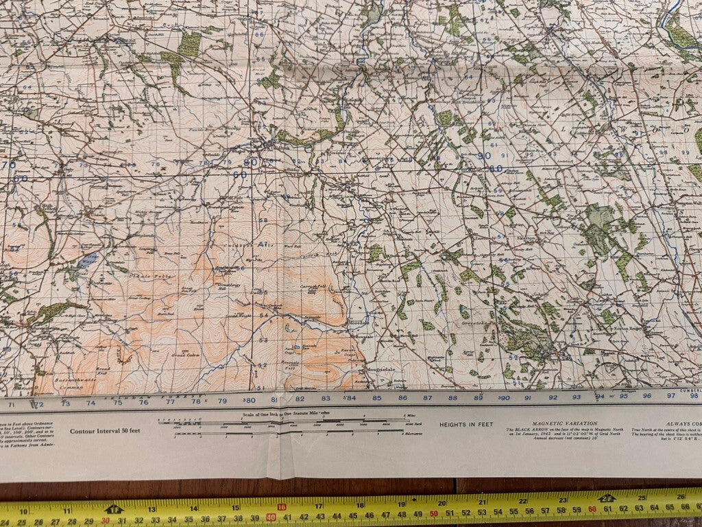 Original WW2 British Army GSGS OS Map of Great Britain - Carlisle - The Militaria Shop