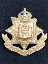 Load image into Gallery viewer, Original WW2 British Army East Surrey Regiment Cap Badge
