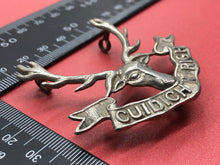 Load image into Gallery viewer, Original WW2 British Army Cap Badge - Seaforth Highlanders Regiment
