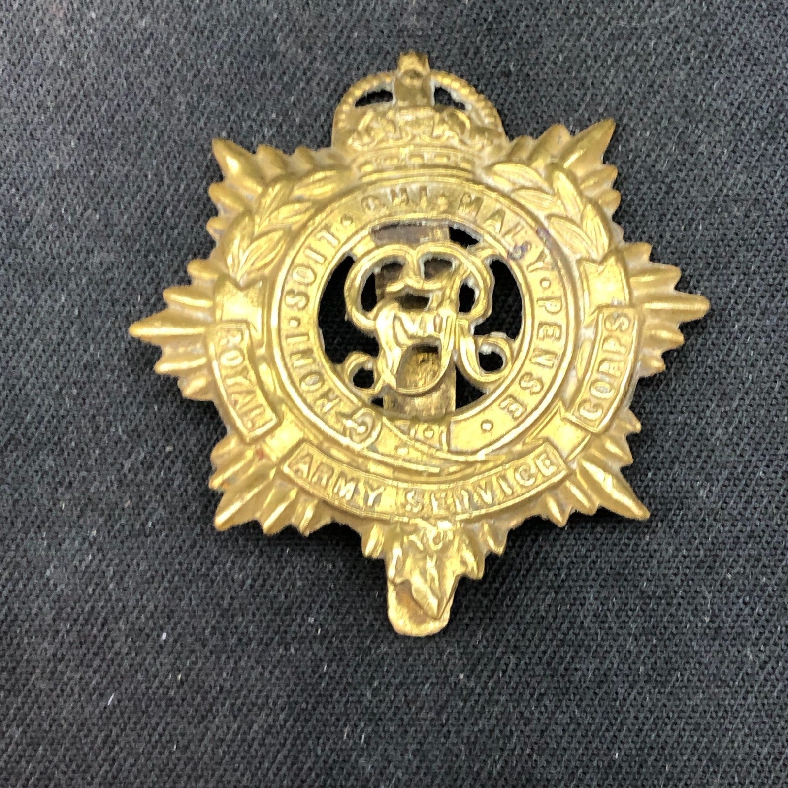 Original British Army Cap Badge - Royal Army Service Corps - The Militaria Shop