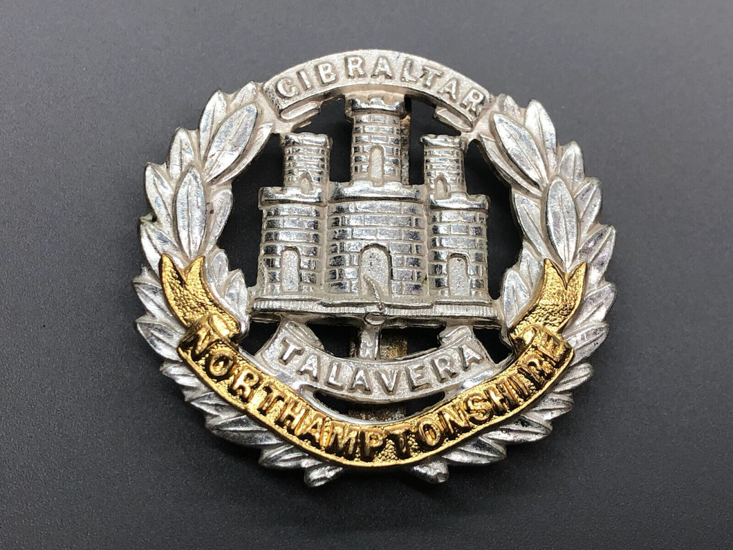 Genuine British Army Northamptonshire Regiment Cap Badge