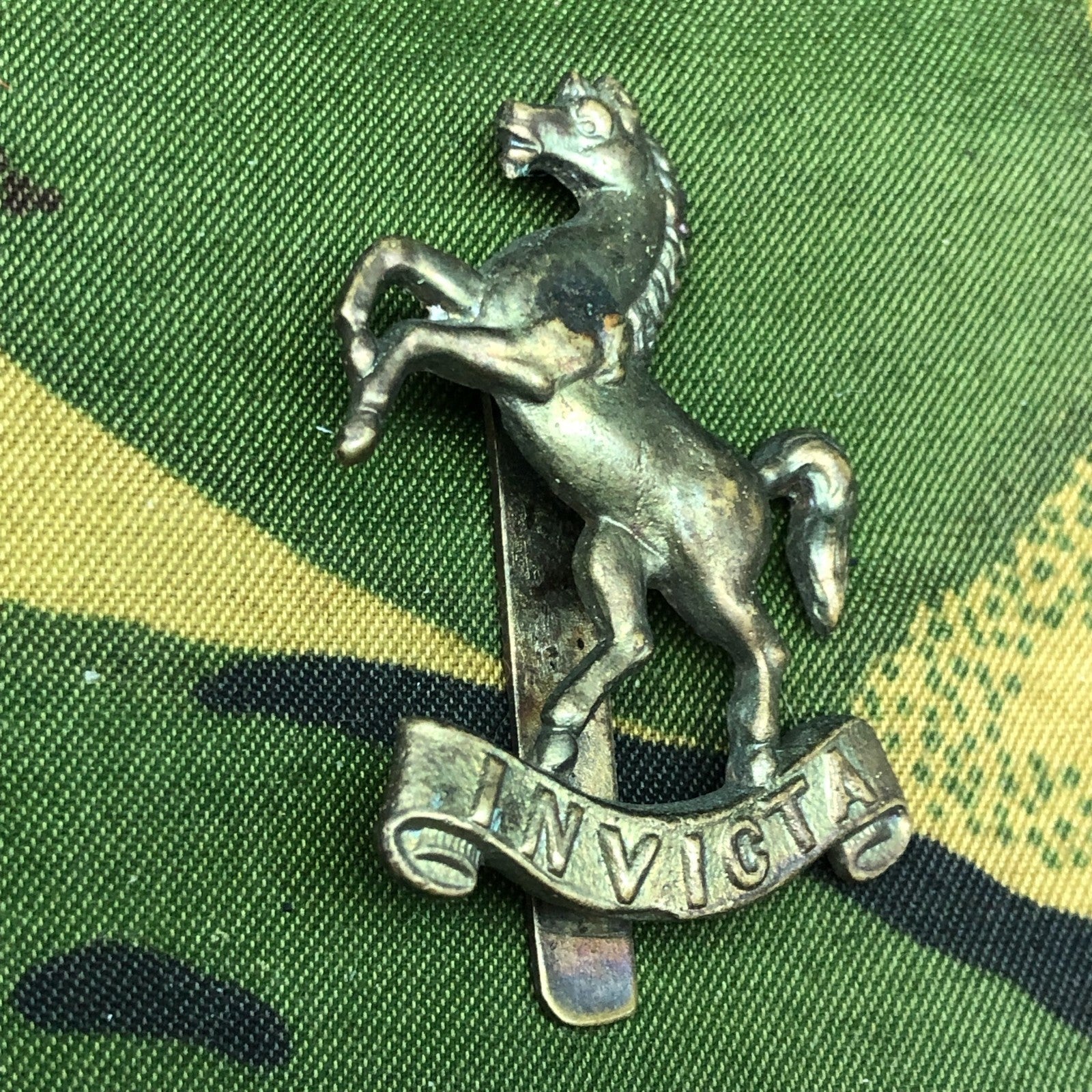 Original WW2 British Cap Badge - West Kent Yeomanry - The Militaria Shop