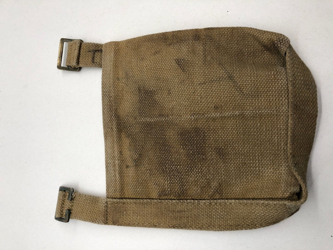 WW2 British Army 37 Pattern Webbing Water Bottle Carrier Harness - 1943 Dated