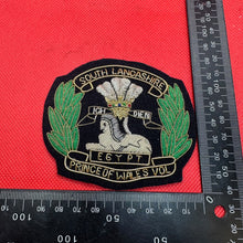 Load image into Gallery viewer, British Army Bullion Embroidered Blazer Badge - South Lancashire Prince of Wales
