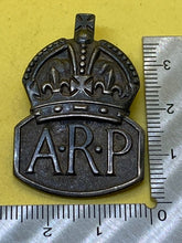 Load image into Gallery viewer, Original WW2 British Home Front Silver Hallmarked ARP Officials Badge
