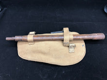 Load image into Gallery viewer, Original WW2 British Army Entrenching Tool, Helve &amp; Cover Set - Wartime Dated
