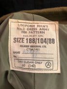 Genuine British Army No.2 Dress Uniform Tunic Jacket - Size 188/104/88 - The Militaria Shop