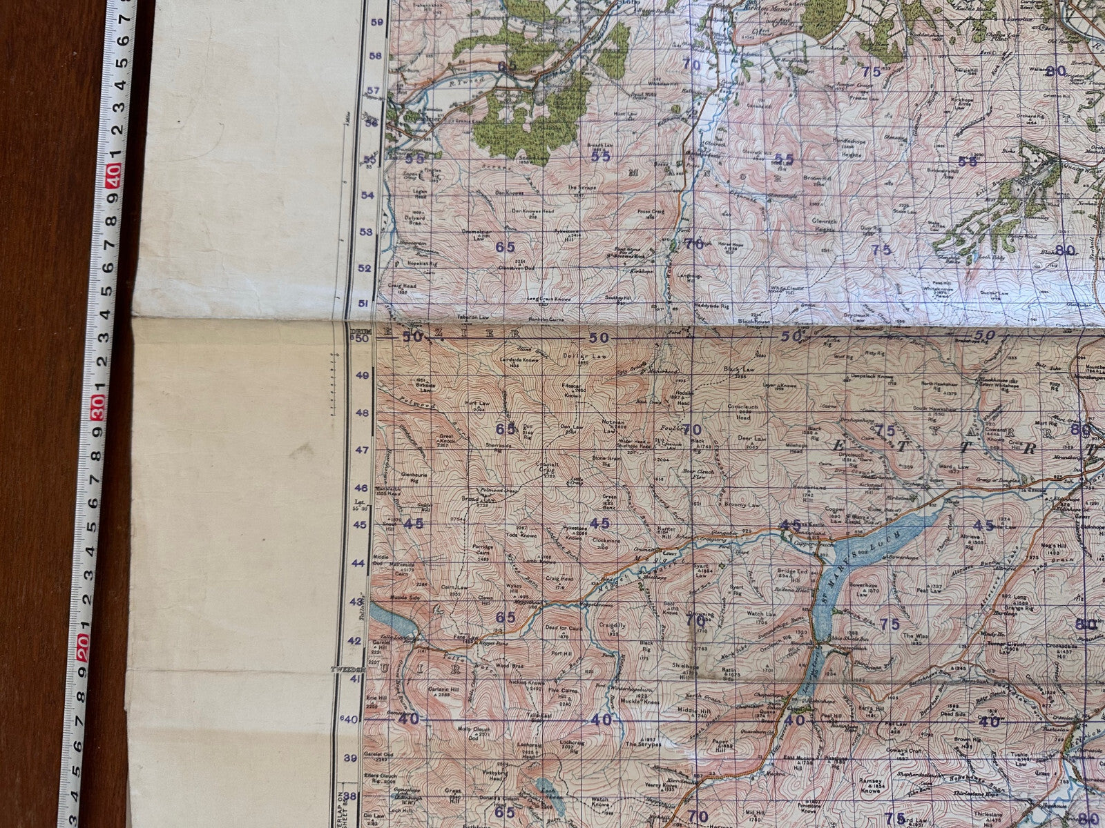 Original WW2 British Army GSGS Map of Scotland - Peebles & Galashiels - The Militaria Shop
