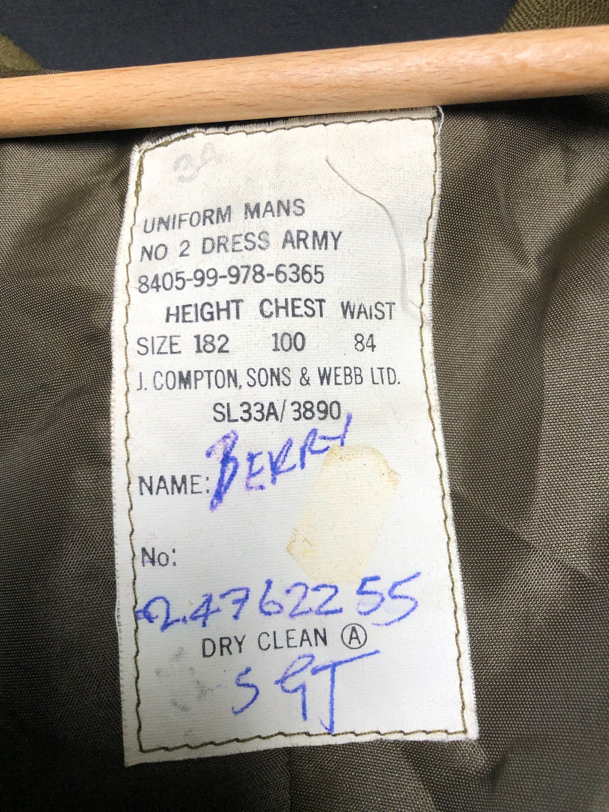Grade 1 Used British Army No.2 Signals Dress Uniform Jacket - Size 182/100/84 - The Militaria Shop