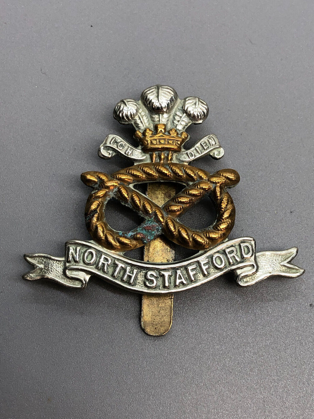 Original WW2 British Army North Stafford Regiment Cap Badge