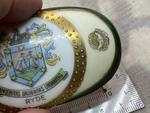 Load image into Gallery viewer, Original Victorian Crested China Ware Ornament / Lid - RYDE - Isle of Wight
