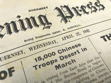 Load image into Gallery viewer, Original WW2 British Newspaper Channel Islands Occupation Guernsey - April 1942
