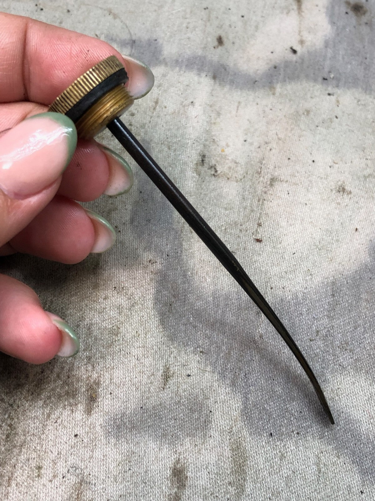 Original WW1 British Army SMLE Enfield Brass Oil Bottle - EFD Marked - The Militaria Shop