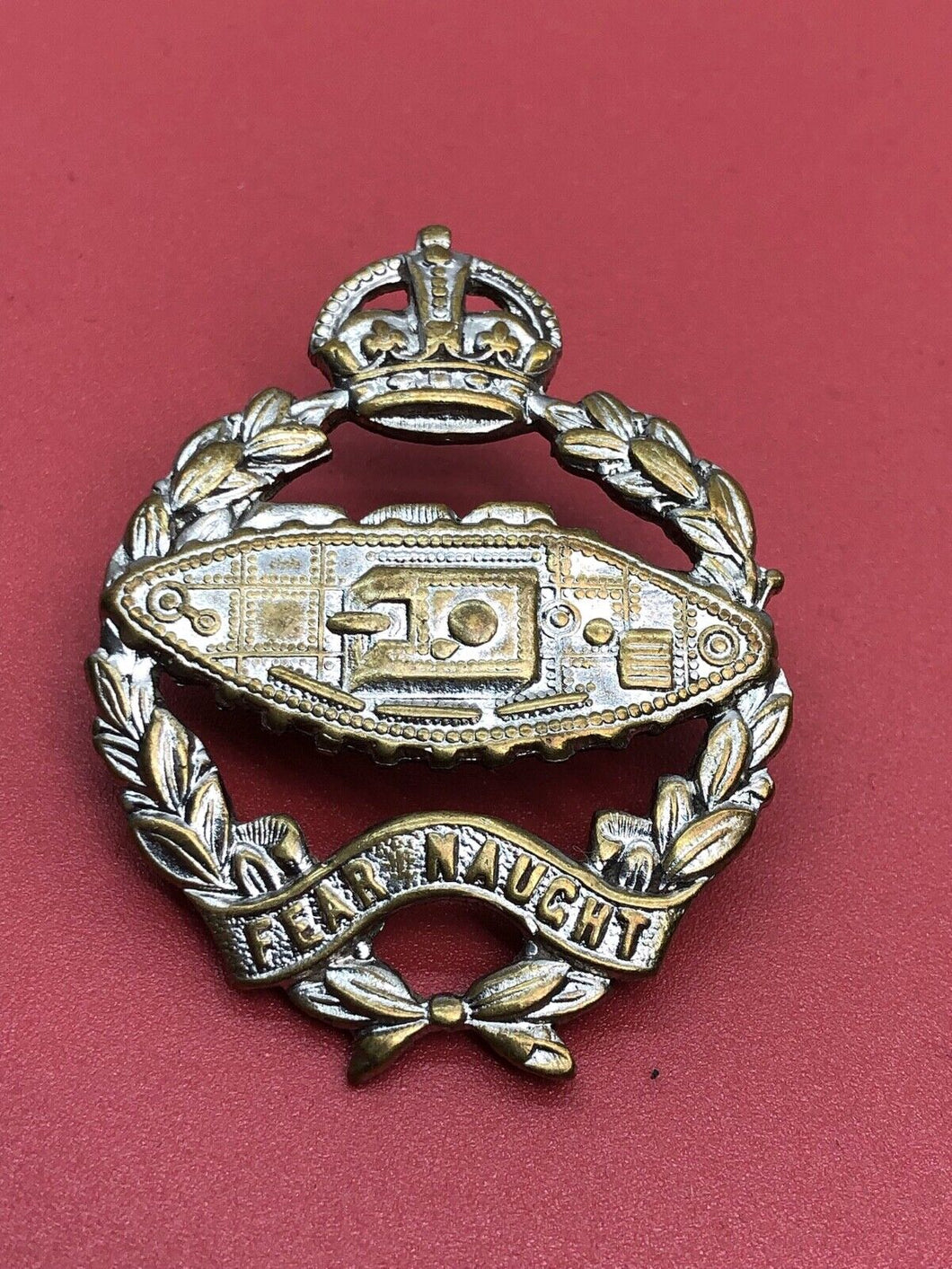 Original WW2 British Army Cap Badge - Royal Tank Regiment RTR