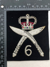 Load image into Gallery viewer, British Army Bullion Embroidered Blazer Badge - 6th Gurkha Regiment
