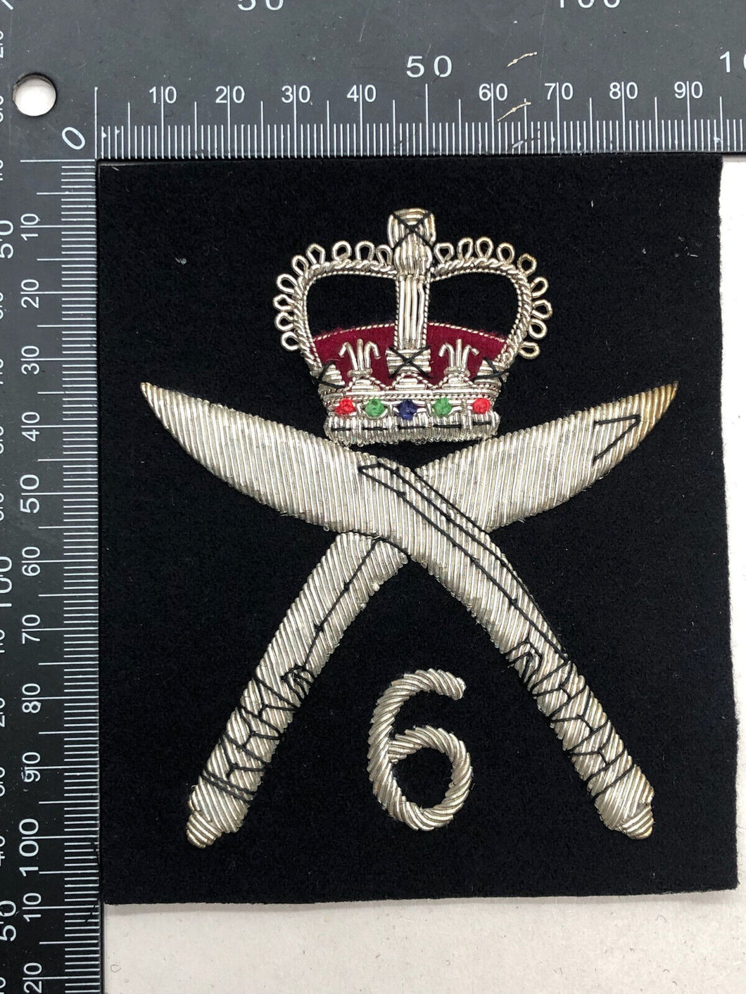 British Army Bullion Embroidered Blazer Badge - 6th Gurkha Regiment