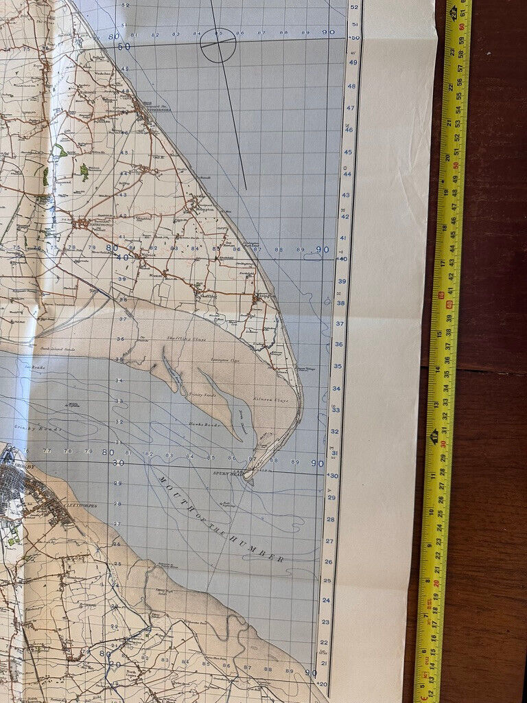 Original WW2 British Army GSGS OS Map of England & Wales - Mouth of the Humber - The Militaria Shop