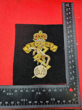 Load image into Gallery viewer, British Army Bullion Embroidered Blazer Badge - R.E.M.E Engineers - Queens Crown
