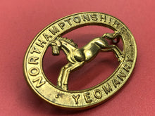 Load image into Gallery viewer, British Army Cap Badge - Northamptonshire Yeomanry Regiment
