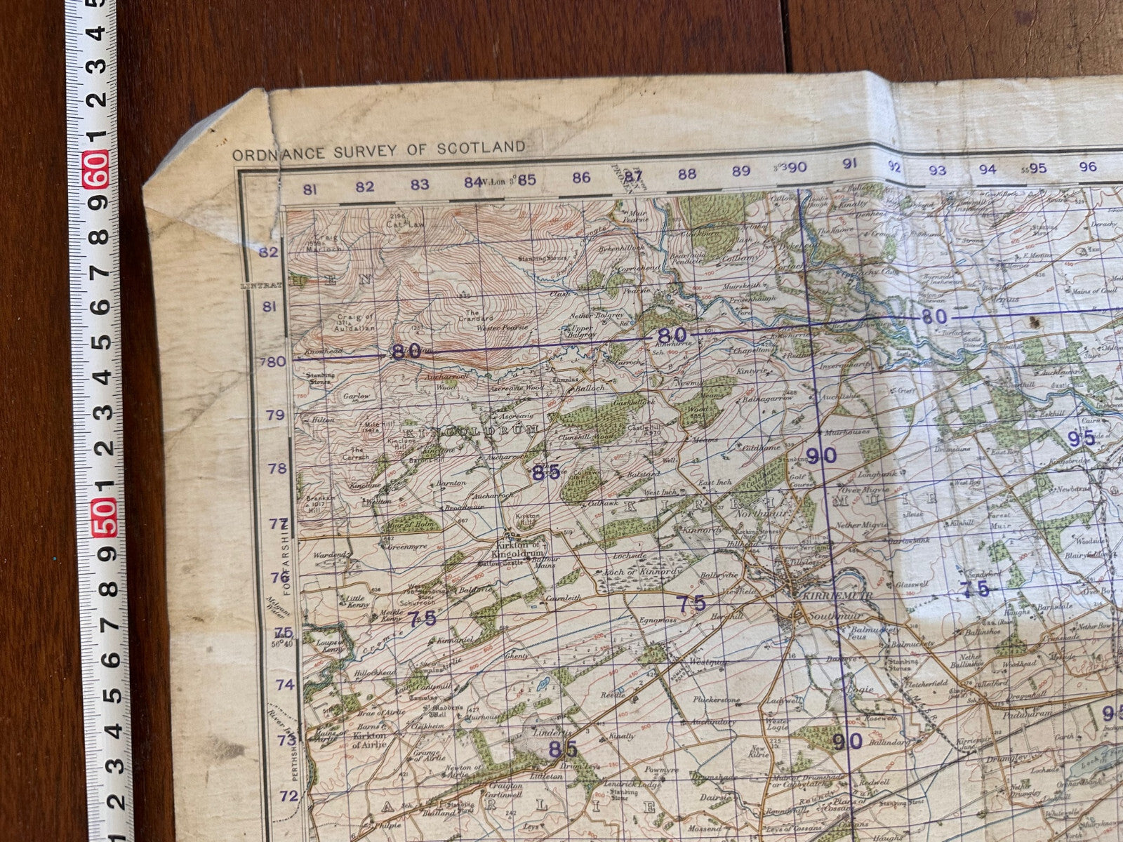 Original WW2 British Army GSGS Map of Scotland - Arbroath & Montrose - The Militaria Shop