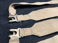 Load image into Gallery viewer, Original WW2 British Army 37 Pattern Khaki L-Straps Webbing - Wartime Dated
