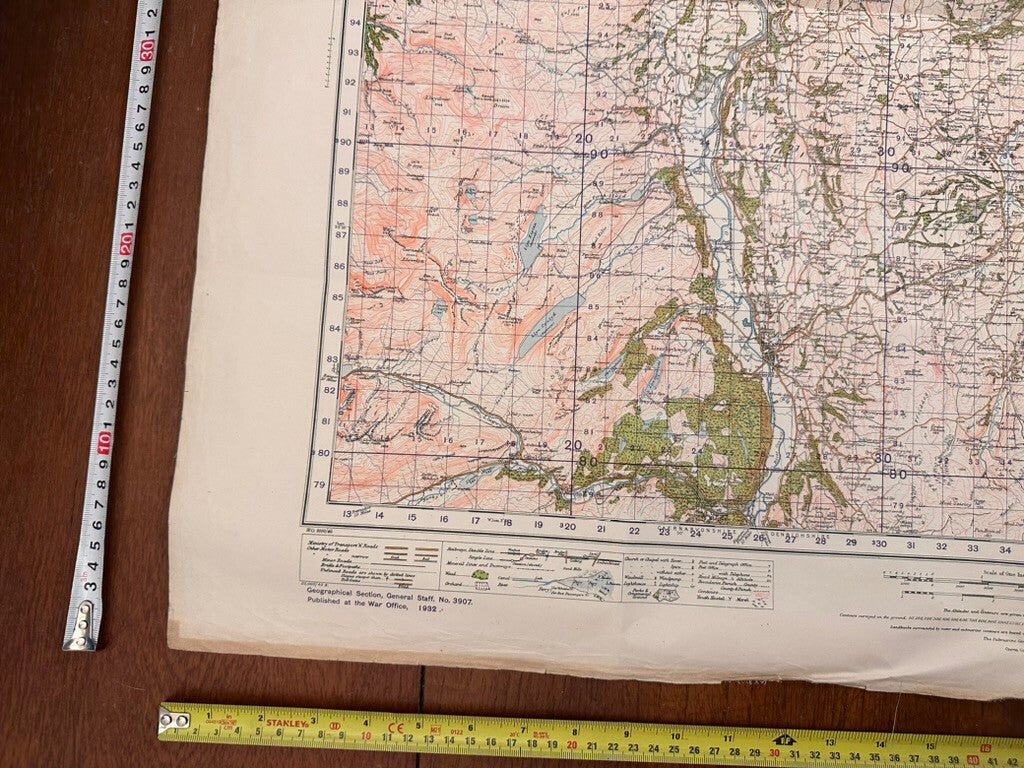 Original WW2 British Army GSGS OS Map of Great Britain - Llandudno & Denbigh - The Militaria Shop